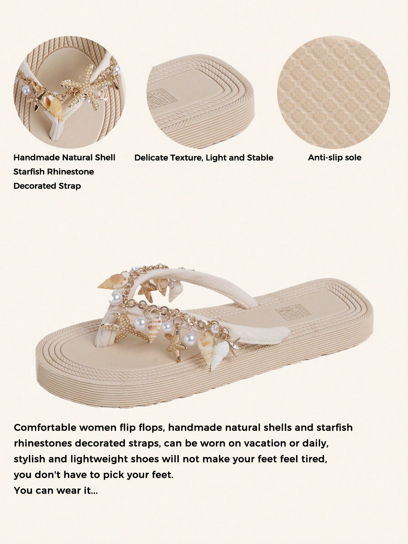 Golden Tide Rhinestone Flats