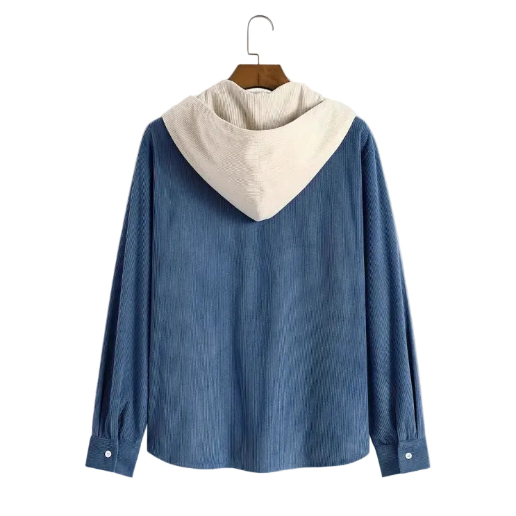 Striped Cardigan Shirt Men's Button Corduroy