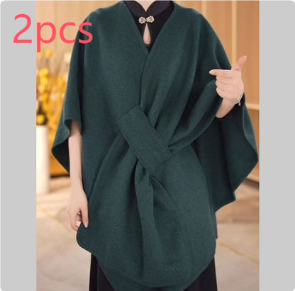 Danis Fur Collar Cape And Shawl