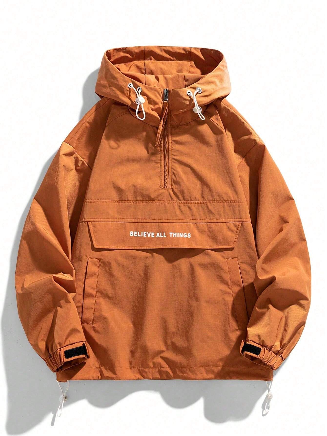 Drawstring Hooded Jacket Spring Outerwear