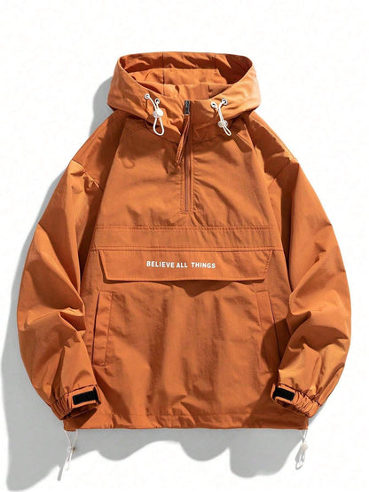 Drawstring Hooded Jacket Spring Outerwear
