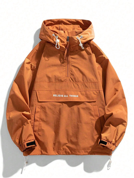 Drawstring Hooded Jacket Spring Outerwear