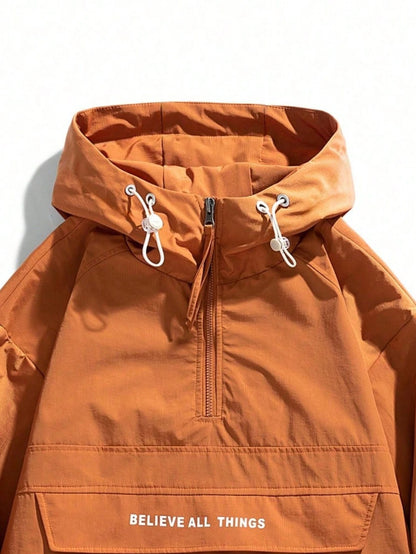 Drawstring Hooded Jacket Spring Outerwear