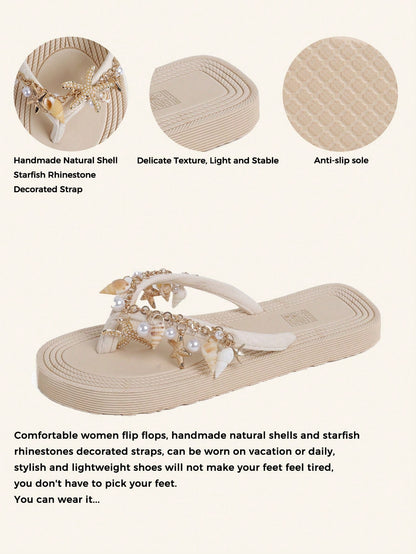 Golden Tide Rhinestone Flats