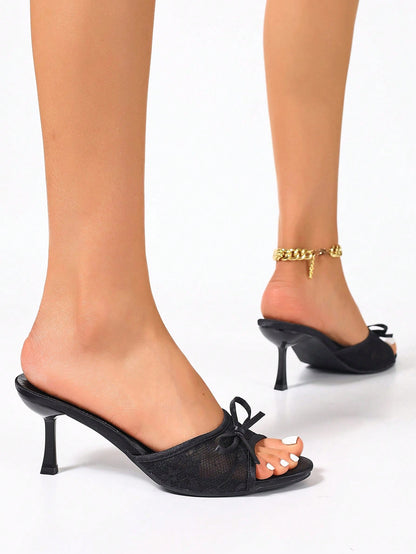 Sheer Mesh High Heels