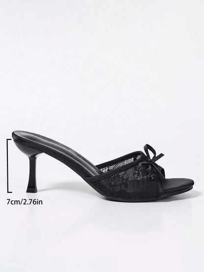 Sheer Mesh High Heels