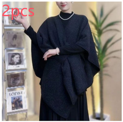 Danis Fur Collar Cape And Shawl