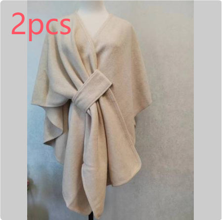 Danis Fur Collar Cape And Shawl