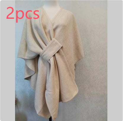 Danis Fur Collar Cape And Shawl