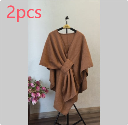 Danis Fur Collar Cape And Shawl