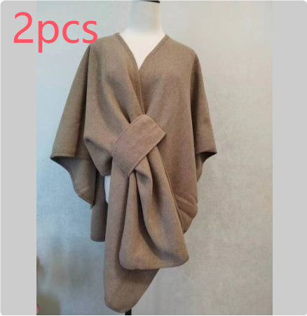 Danis Fur Collar Cape And Shawl