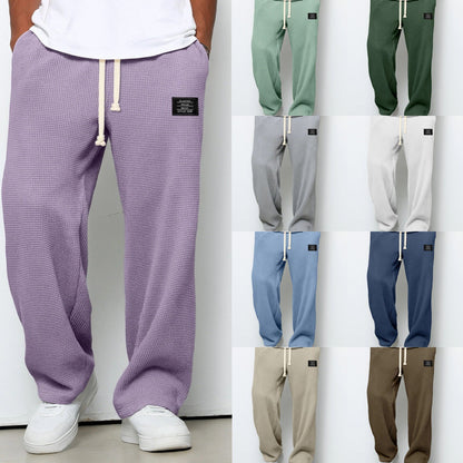 Elvarya – Wide-Leg Waffle-Knit Trousers