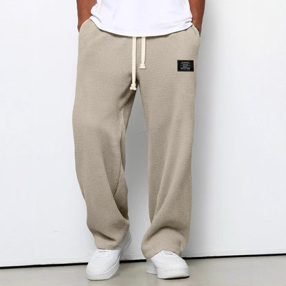 Elvarya – Wide-Leg Waffle-Knit Trousers