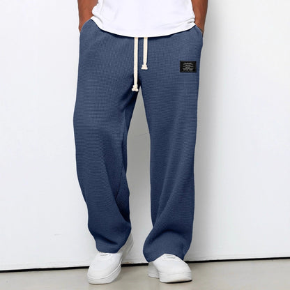 Elvarya – Wide-Leg Waffle-Knit Trousers
