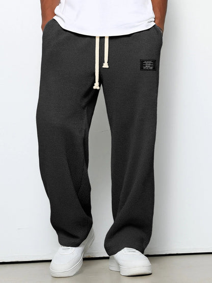 Elvarya – Wide-Leg Waffle-Knit Trousers