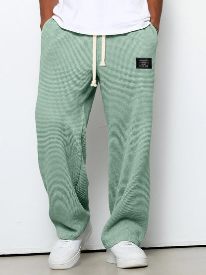 Elvarya – Wide-Leg Waffle-Knit Trousers
