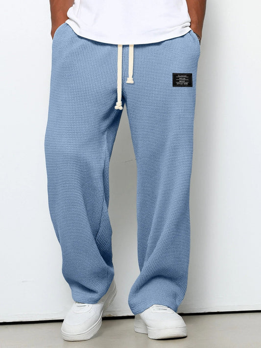 Elvarya – Wide-Leg Waffle-Knit Trousers