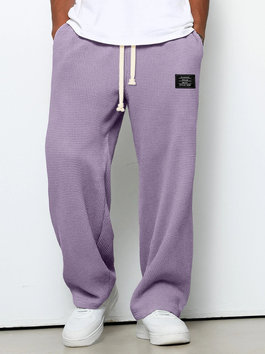Elvarya – Wide-Leg Waffle-Knit Trousers