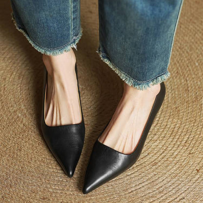 Ellie Genuine Leather Heels