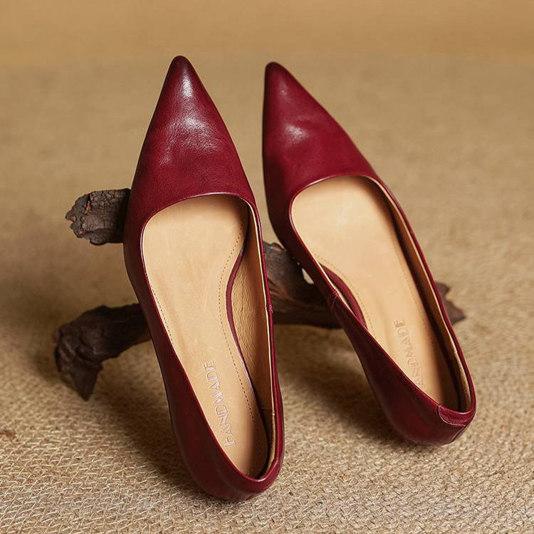 Ellie Genuine Leather Heels