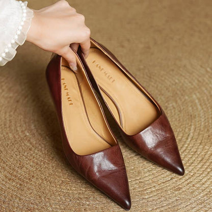 Ellie Genuine Leather Heels