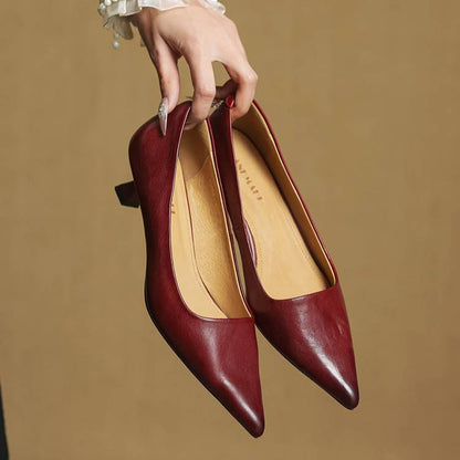 Ellie Genuine Leather Heels
