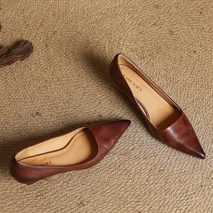 Ellie Genuine Leather Heels