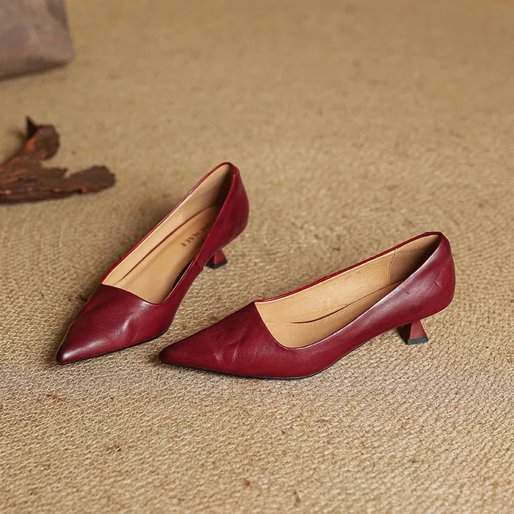 Ellie Genuine Leather Heels