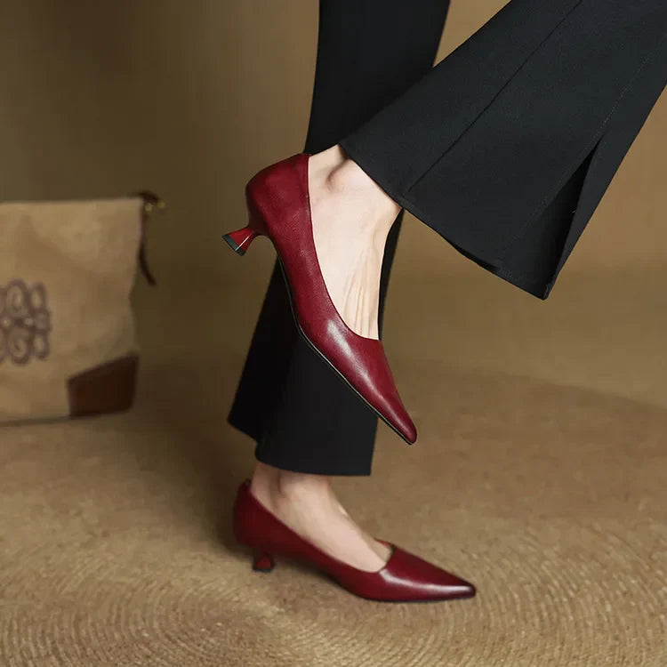 Ellie Genuine Leather Heels