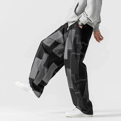 Felder Patchwork Denim Joggers