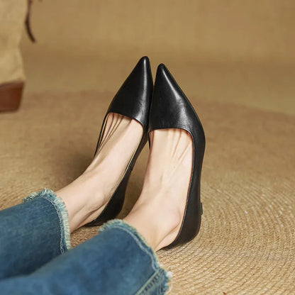 Ellie Genuine Leather Heels