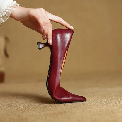 Ellie Genuine Leather Heels