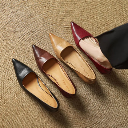 Ellie Genuine Leather Heels