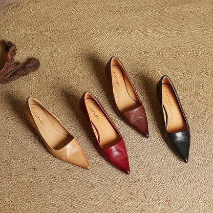Ellie Genuine Leather Heels