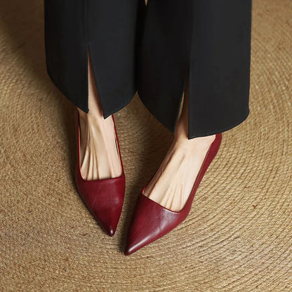 Ellie Genuine Leather Heels
