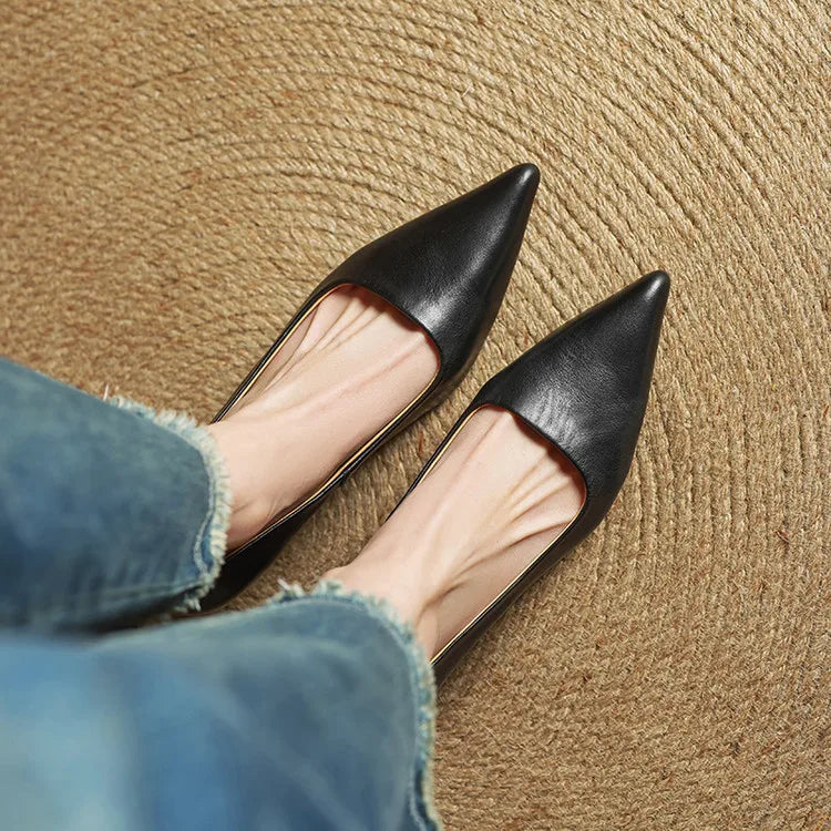 Ellie Genuine Leather Heels