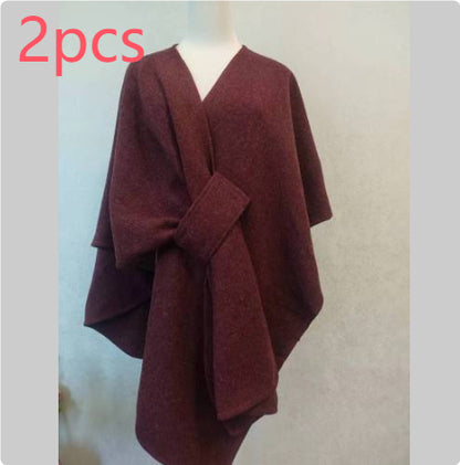 Danis Fur Collar Cape And Shawl