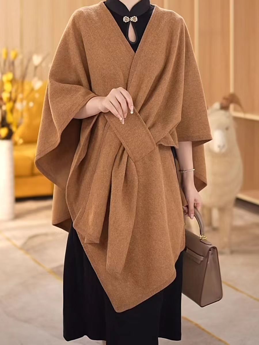 Danis Fur Collar Cape And Shawl