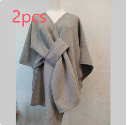 Danis Fur Collar Cape And Shawl